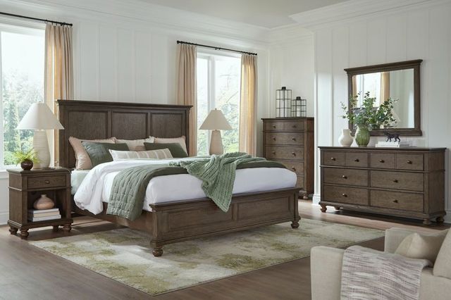 aspenhome® Oxford Cocoa King Panel Bed-2