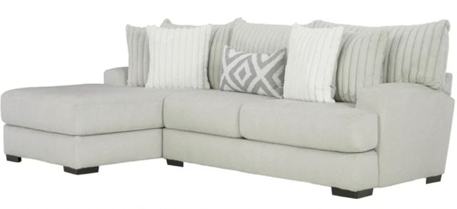 Albany Industries 2-Piece Tweed Silver Left-Arm Facing Cahise Sectional -0