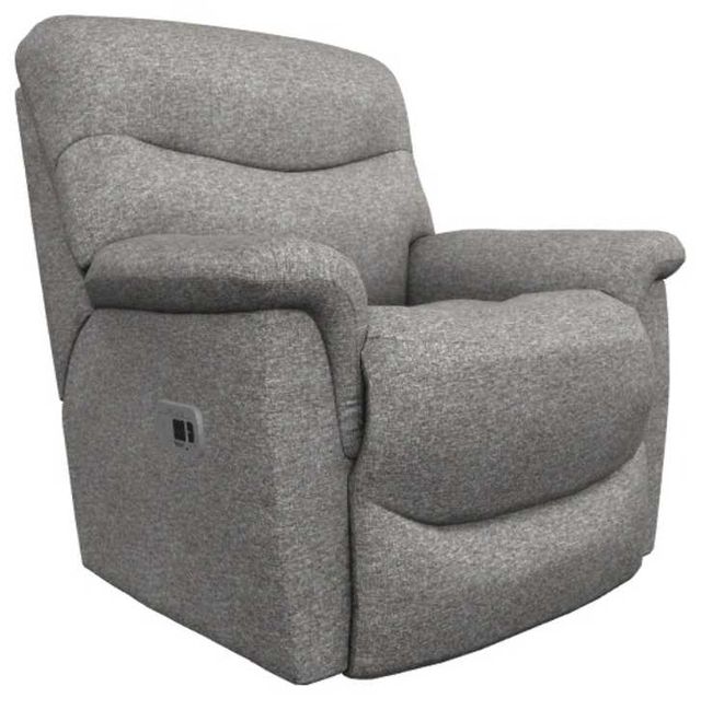 La-Z-Boy® James Smoke Power Rocking Recliner with Headrest and Lumbar-0