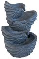 A & B Home Blue 4-Tier Outdoor Decorative Wall Fountain-0