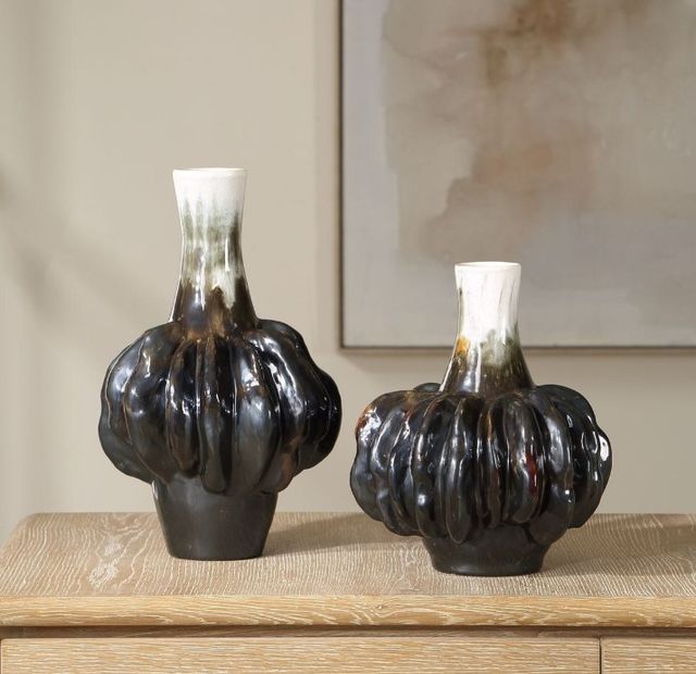 Uttermost® Umbrian 2-Piece Brown Vase Set-2