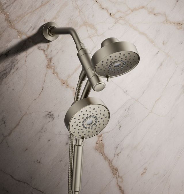 KOHLER® Purist® Vibrant Brushed Nickel 2.5 GPM 2-in-1 Multifunction Shower Combo Kit-1