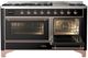 Ilve® Majestic III 60" Glossy Black Pro Style Dual Fuel Liquid Propane Range with Triple Glass Door and Copper Trim-3