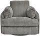 Signature Design by Ashley® Tie-Breaker Fog Manual Swivel Glider Recliner-1