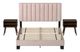 Elements International Coyote 3-Piece Caroll Blush Queen Bed with Two End Table Set-2