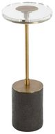 Uttermost® Kaufman Crystal Top Accent Table with Antique Brass/Black Base-3