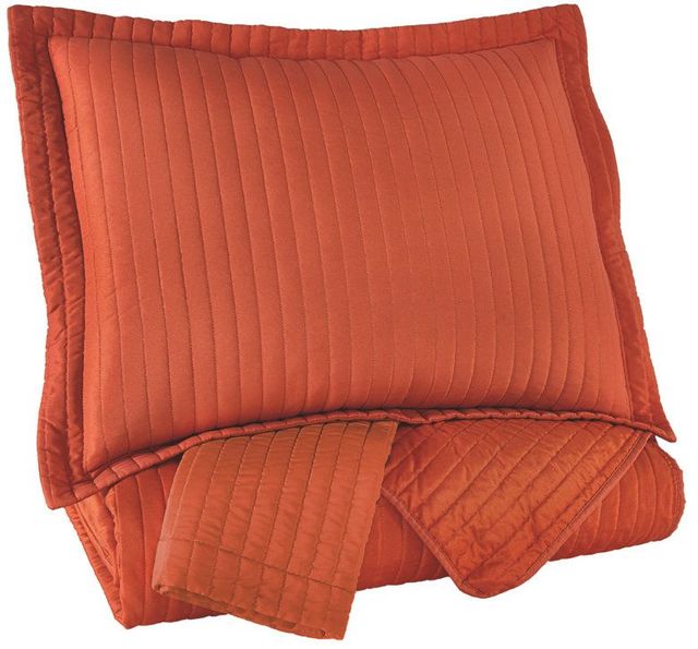 Signature Design by Ashley® Raleda Orange King Coverlet Set-0