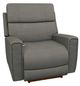 La-Z-Boy® Apollo Blue Grey Leather Power Rocking Recliner with Heat and Massage-0
