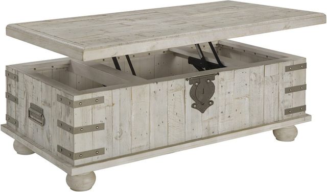 Signature Design by Ashley® Carynhurst Whitewash Gray Lift Top Coffee Table-1