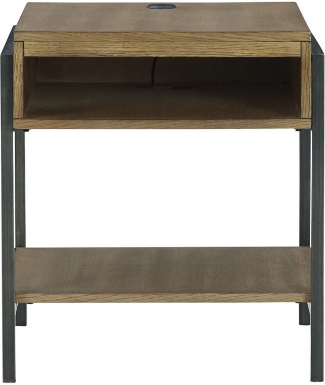 Signature Design by Ashley® Fridley Brown End Table with Black Base-1