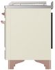 Ilve® Majestic III 48" Antiqued White Pro Style Dual Fuel Natural Gas Range with Triple Glass Door and Copper Trim-4