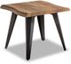 Mazin Furniture Macdonald Warm Wood End Table with Black Metal Legs-0