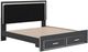 Signature Design by Ashley® Zuraleus Matte Black King Upholstered Panel Storage Bed-1