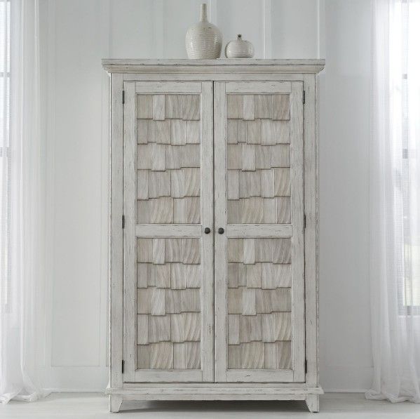 Liberty Furniture River Place Riverstone White Armoire-1