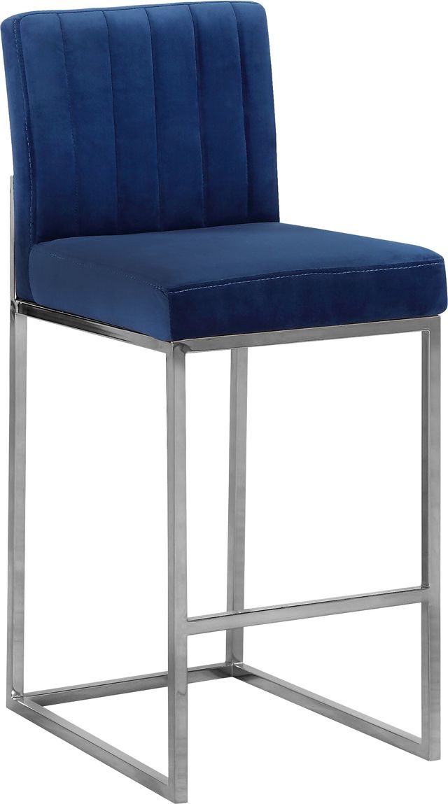 Meridian Furniture Giselle Navy Velvet Counter Stool-0