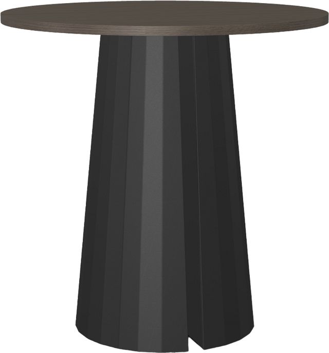 Amisco Customizable Gemma White Oak Veneer 42" Bar Height Round Table-0