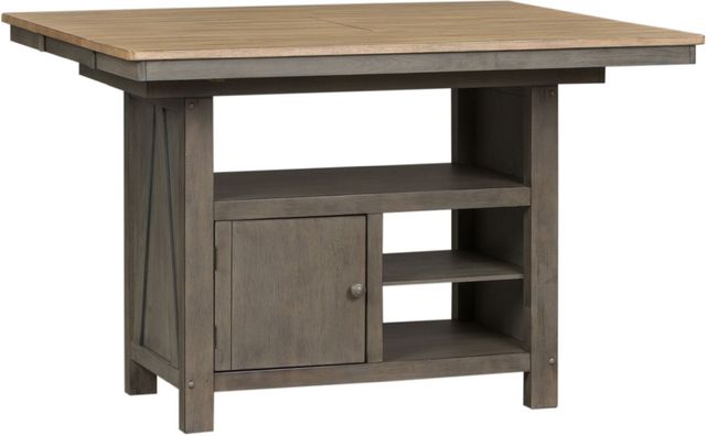 Liberty Furniture Lindsey Farm 5-Piece Gray/Sandstone Gathering Dining Table Set-1