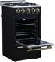 FORNO® Lamazze Alta Qualita 20" Black Freestanding Gas Range-5