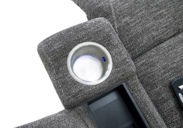 Franklin™ Beacon Handwoven Pewter Power Reclining Sofa With USB-3