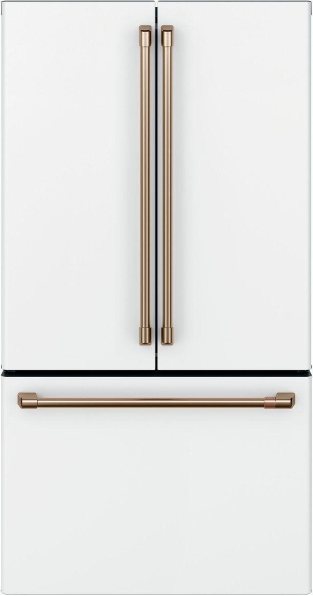 Café™ 36 in.  23.1 Cu. Ft. Matte White Counter Depth French Door Refrigerator