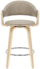 Armen Living Daxton 2-Piece Oak/Vintage Taupe Counter Stool Set-2