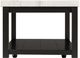 Elements International Marcello White Marble Top Coffee Table with Black Base-2