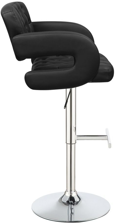 Coaster® Brandi Black/Chrome Adjustable Stool-5