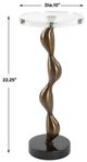 Uttermost® Remolino Glass Top Drink Table with Black/Warm Bronze Base-2