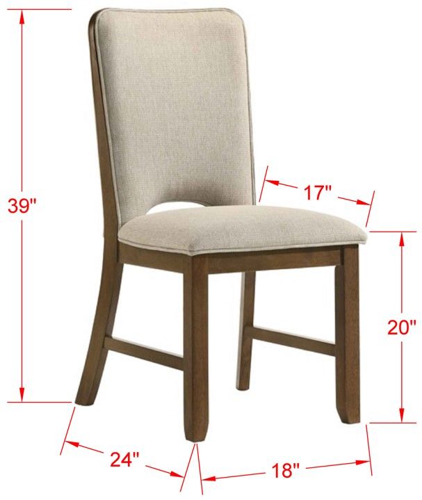 Crown Mark Shari Beige/Brown Dining Side Chair-2