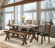 Mazin Furniture Sansa 6-Piece Warm Oak Brown Dining Set-0