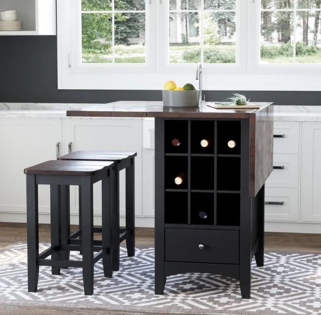 Jofran Inc. Asbury Park Autumn Brown/Black Backless Saddle Counter Stool-1