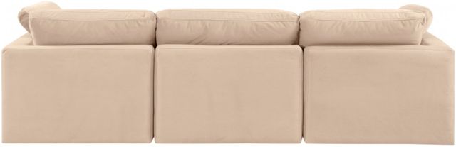 Meridian Furniture Indulge 3-Piece Beige 105" Sofa-3