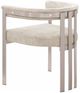 Meridian Furniture Marcello Beige/Brushed Chrome Velvet Dining Chair-4