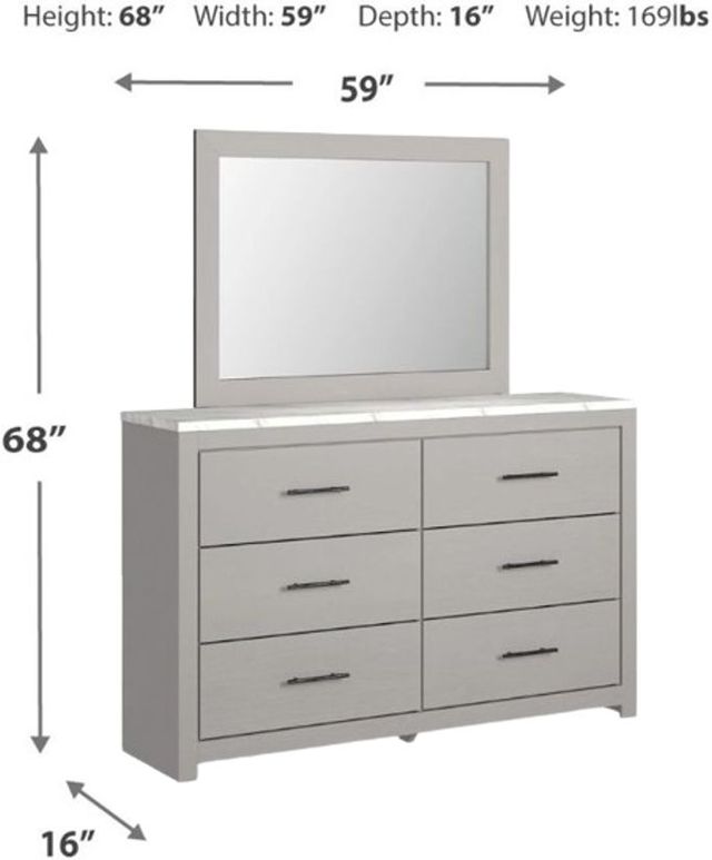 Signature Design by Ashley® Cottonburg Dove Gray Dresser and Mirror-2
