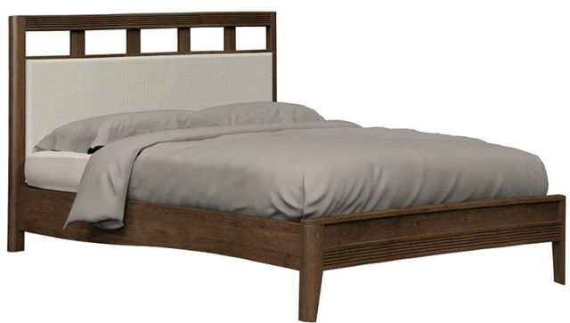 Country View Woodworking Westwood Bedroom Brown Maple Square Wood and Upholstered Queen Bed-0