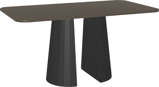 Amisco Customizable Gemma 72" Rectangular Pub Table with Radius Corners and 1" White Oak Veneer Top-0