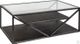 Liberty Furniture Arista Cobblestone Glass Top Cocktail Table with Black Metal Frames-0
