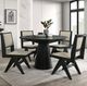 Furniture of America® Tottenham 5-Piece Black Round Dining Table Set-1