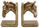 A & B Home 2-Piece Black/Gold Polyresin Giraffe Head Bookend Set-0