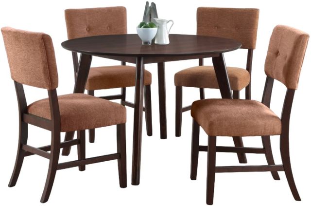 New Classic® Home Furnishings Tioga 5-Piece Brown Cherry Dining Set-0