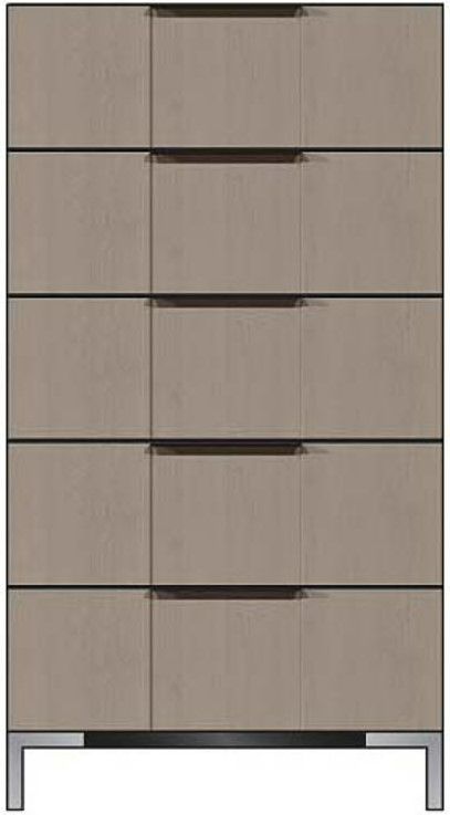Country View Woodworking Customizable American Modern 28'' 5-Drawer Metal Legs Chest-0