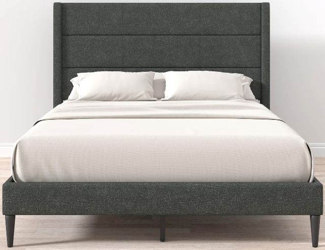 American Wholesale Furniture Tellworth Gray Queen Upholstered Bed-0