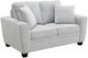 Intercon Ashbury TUP Soft Gray Chenille Loveseat-0