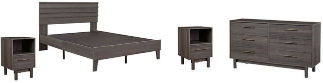 Signature Design by Ashley® Brymont 4-Piece Dark Gray Full Panel Headboard Bed Set-0