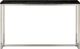 Magnussen Home® Kira Black Marble Sofa Table with Brushed Nickel Base-1
