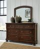 Millennium® by Ashley® Porter Rustic Brown Dresser Mirror-4