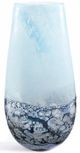 Giftcraft Blue/Silver/White Glass Vase-0