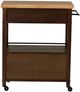 Linon Fino Natural/Walnut Kitchen Cart-5