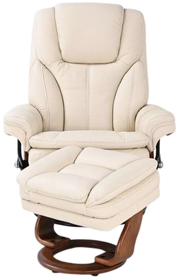BenchMaster High Line Hana Ivory Chair and Ottoman Set-1