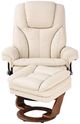 BenchMaster High Line Hana Ivory Chair and Ottoman Set-1